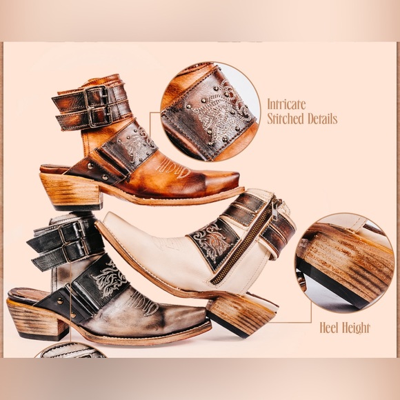 FREEBIRD COGNAC WAYLON BOOTIES - Picture 10 of 10